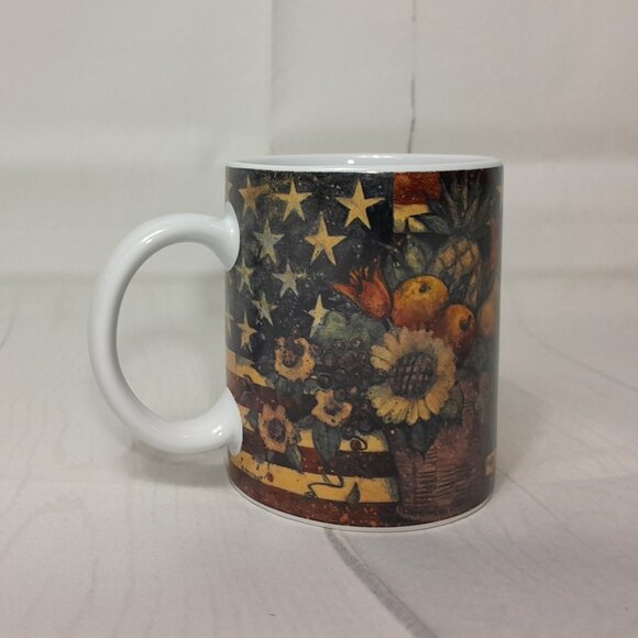 Land And Wise Mug Coffee Cup 2003 Above The Fruited Plain SW#39 Susan Winget Art - Picture 3 of 10